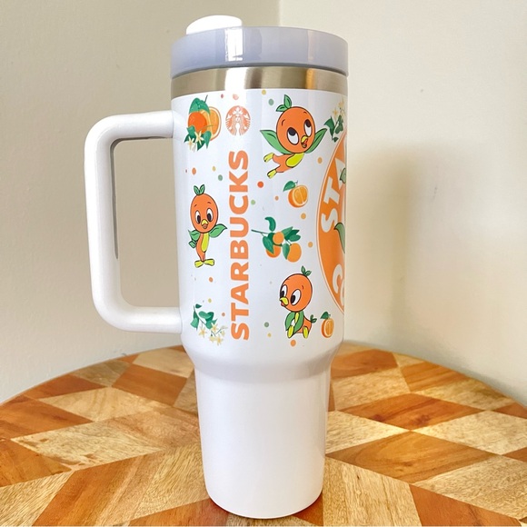Disney Epcot Florida Orange Bird Sunshine Tree Terrace 40 oz tumbler double wall - Picture 4 of 5